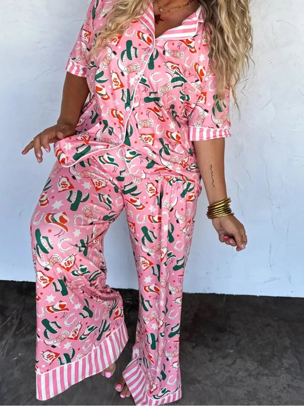 Blakely howdy honey pajama set